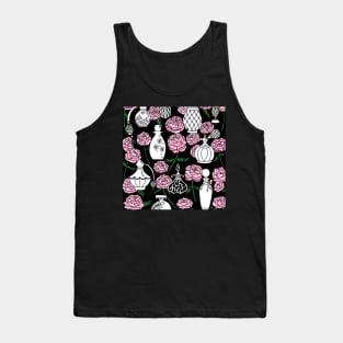 Perfume and Peonies Black Palette Tank Top